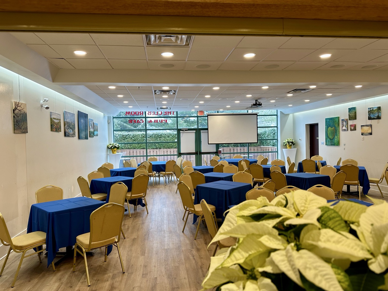 Club Room arranged for a meeting