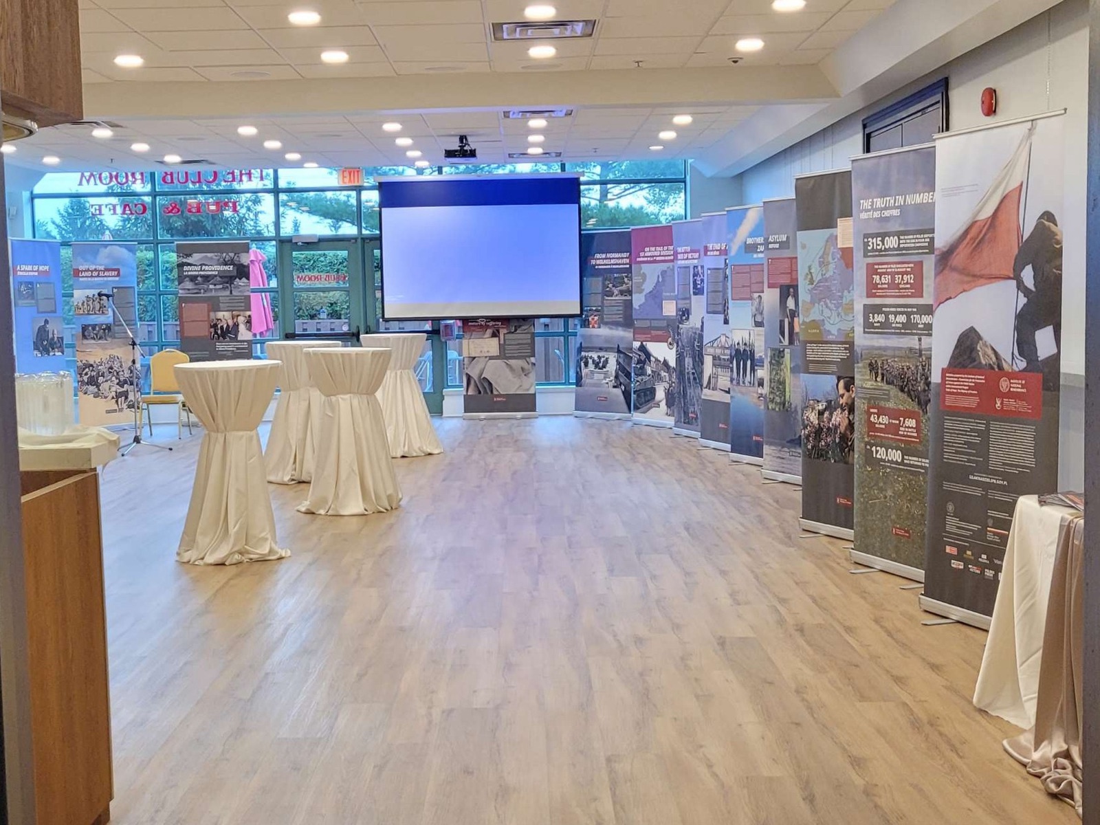Club Room arranged for a presentation