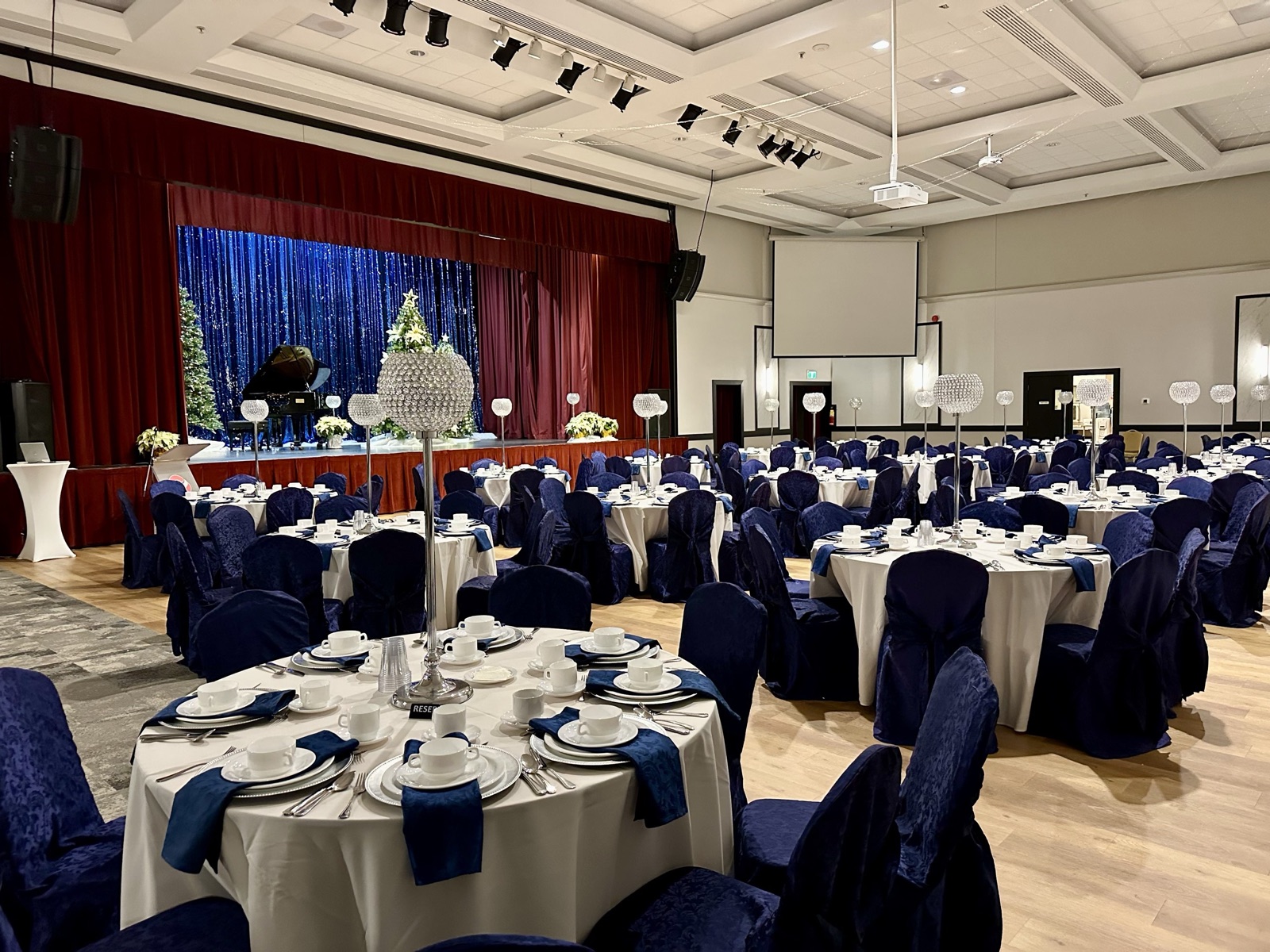 Winter banquet setting in the Great Hall